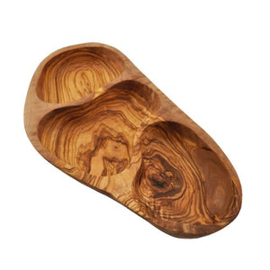 Olive Dish Natural Shape- 3 Sections