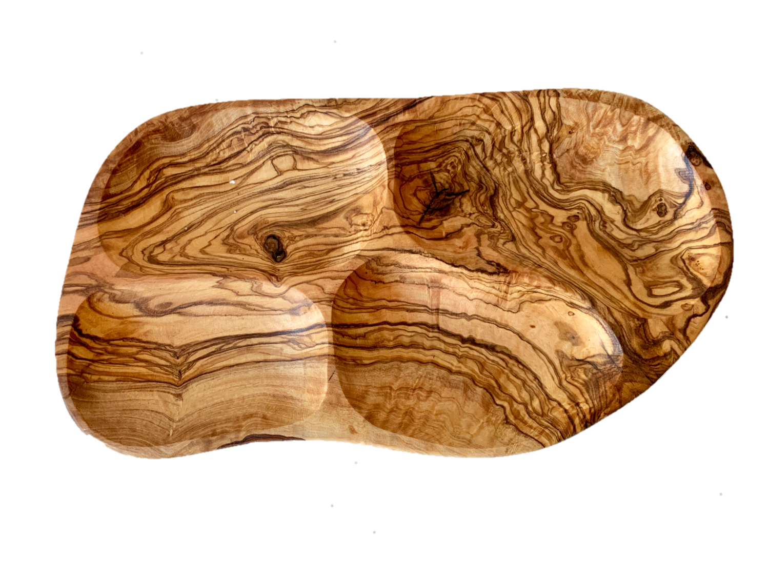 Olive Dish Natural Shape- 4 Sections